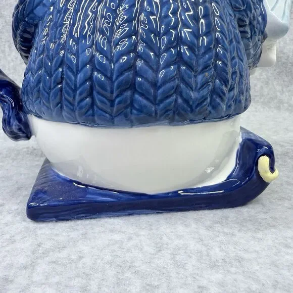 Homespun Holiday Collection Blue Snowman Four Cup Teapot Christmas Holidays - Picture 7 of 14